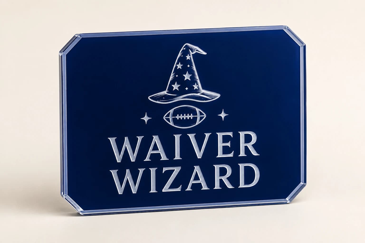 Waiver Wire Wizard Plaque original design concept